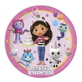 8 PLATOS 20CM LA CASA  DE MUÑECAS DE GABBY