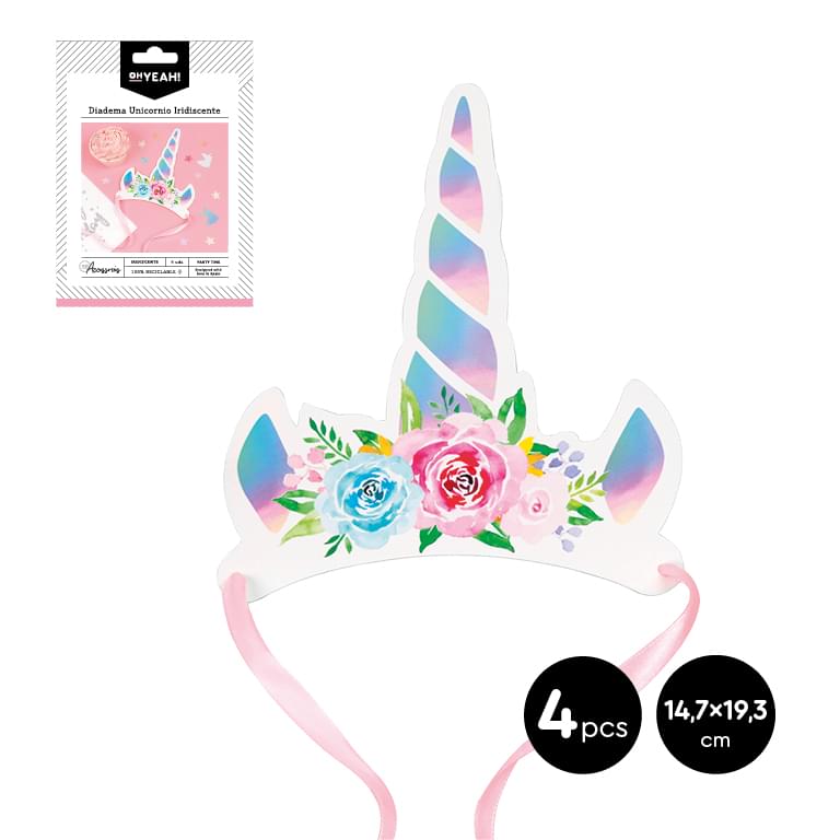 4 DIADEMAS UNICORNIO