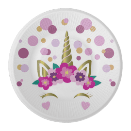 8 PLATOS 20CM UNICORNIO
