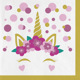 20 SERVILLETAS UNICORNIO